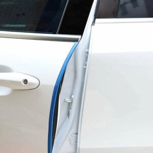 Защита кромки дверей для Lifan Breez с металлической вставкой (синий)