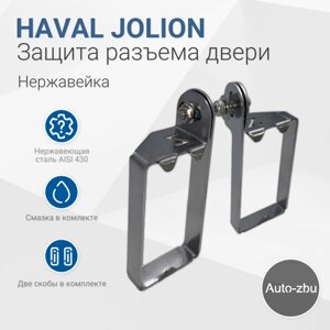 Защита разъема двери Haval Jolion I 2021-2024 (Нержавейка)