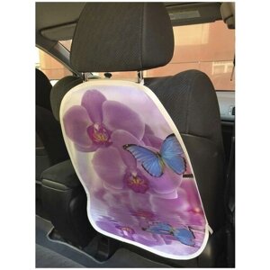 Защитная накидка JoyArty "Бабочка на орхидее" на спинку автомобильного сидения