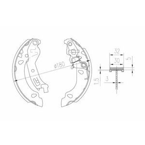 Zekkert Колодки тормозные барабанные задние для Fiat Panda (169) 03-