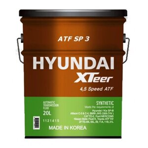 Жидкость Трансмиссионная Xteer Atf Sp3 20л HYUNDAI XTeer арт. 1121415