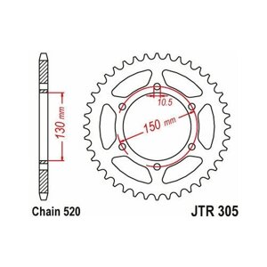 Звезда ведомая (задняя) JTR305.46ZBK JT 520