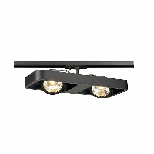 1Phase-Track, Lynah Double Светильник C Cob Led 2X 10Вт (21Вт), 3000К, 1320Lm, 24°, Черный от компании MetSnab - фото 1