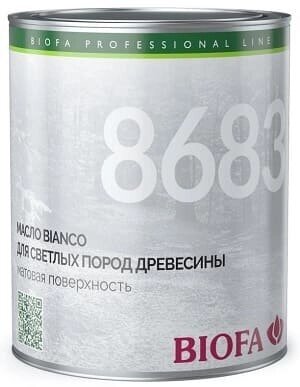 8683 Bianco Масло для светлых пород древесины BIOFA (Биофа) - 10 л, Производитель: Biofa от компании MetSnab - фото 1