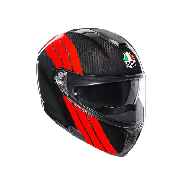 AGV SPORTMODULAR stripes carbon/red XS от компании MetSnab - фото 1