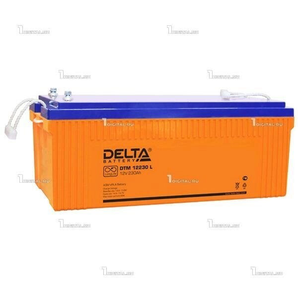 Аккумулятор DELTA DTM-12230L (12В, 230Ач / 12V, 230Ah / вывод под болт M8) (UPS серия) от компании MetSnab - фото 1