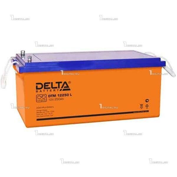 Аккумулятор DELTA DTM-12250L (12В, 250Ач / 12V, 250Ah / вывод под болт M8) (UPS серия) от компании MetSnab - фото 1