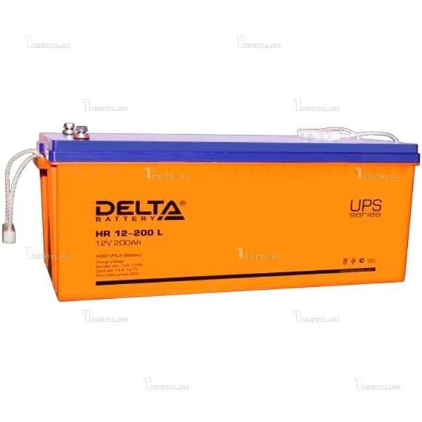 Аккумулятор DELTA HR 12-200L (12В, 200Ач / 12V, 200Ah) (UPS серия) от компании MetSnab - фото 1