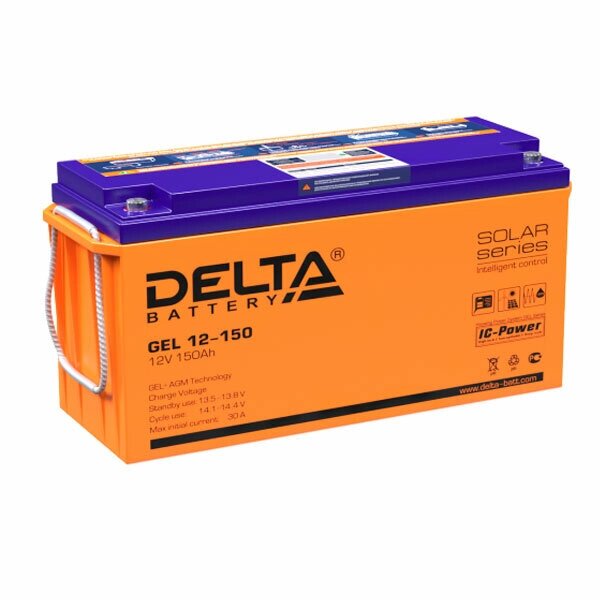 Аккумуляторная батарея Delta GEL 12-150 от компании MetSnab - фото 1