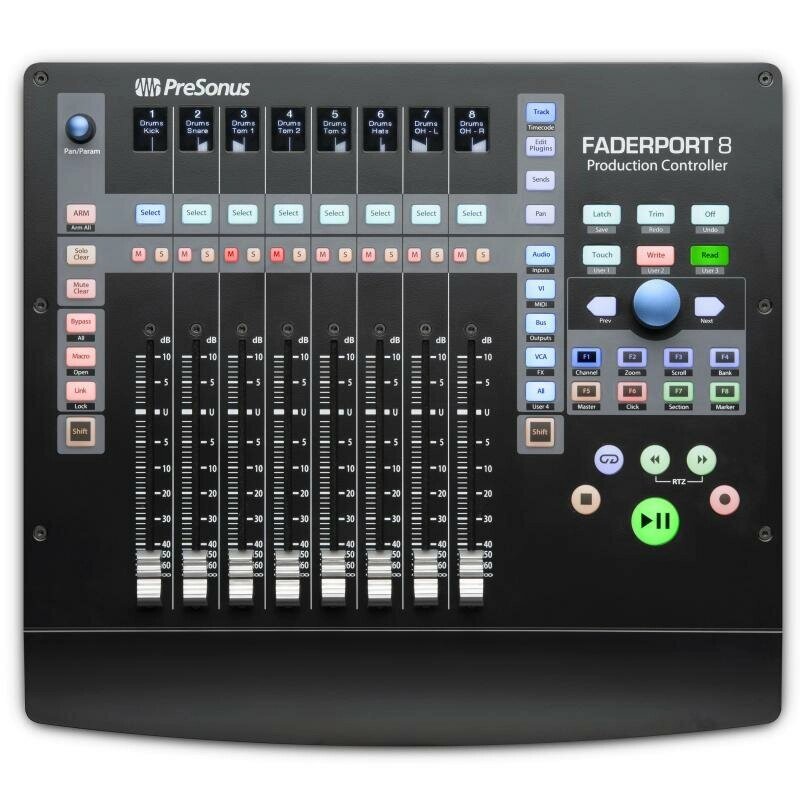 Аудиоинтерфейсы для профессиональной студии PreSonus FaderPort 8 от компании MetSnab - фото 1