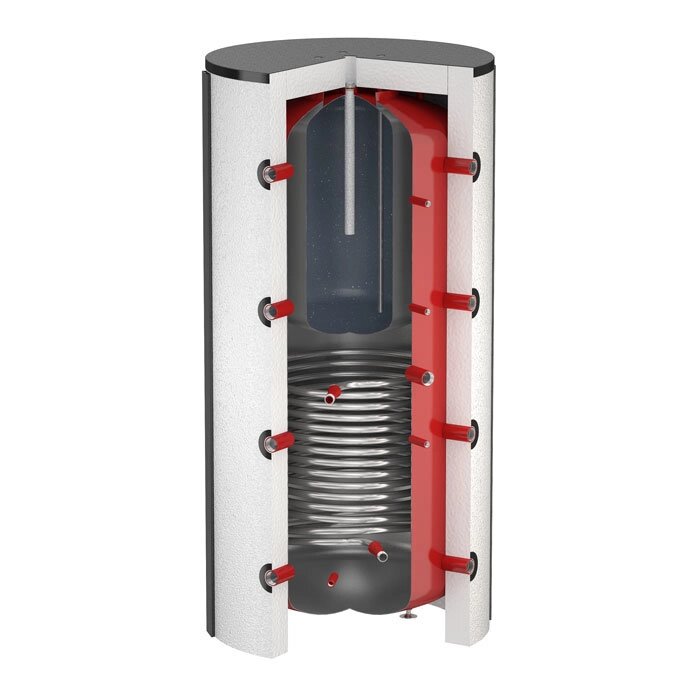 Бак-накопитель FLAMCO PS-R 2000 с теплообменником (без теплоизоляции) 19352 от компании MetSnab - фото 1