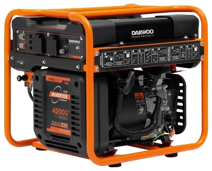 Бензиновый генератор Daewoo Power Products GDA 5600i (4000 Вт) от компании MetSnab - фото 1