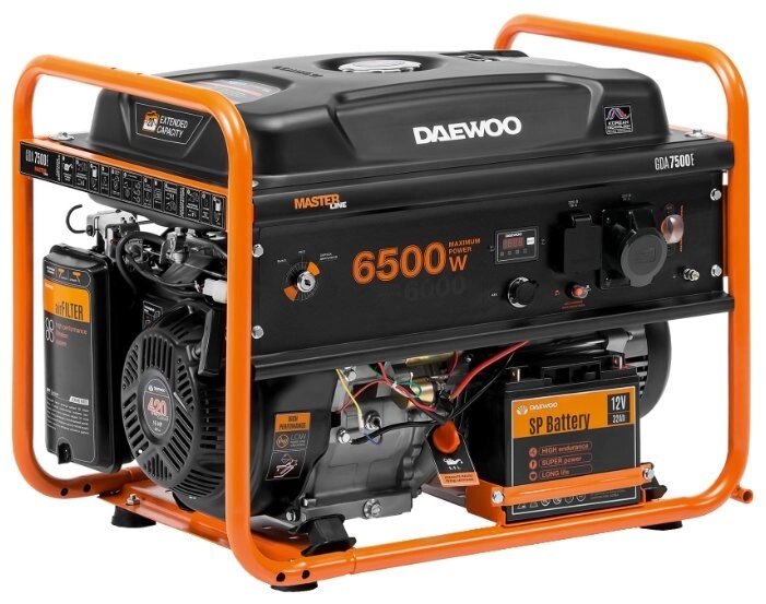 Бензиновый генератор Daewoo Power Products GDA 7500E (6000 Вт) от компании MetSnab - фото 1