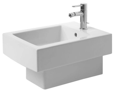 Биде подвесное DURAVIT Vero 223915 (белый) с горизонтальным выпуском от компании MetSnab - фото 1