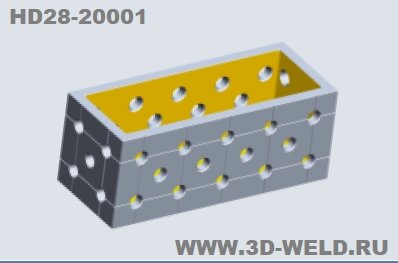 Блок соединительный 500 мм для сварочного стола 3D-Weld D28 2-280360 от компании MetSnab - фото 1