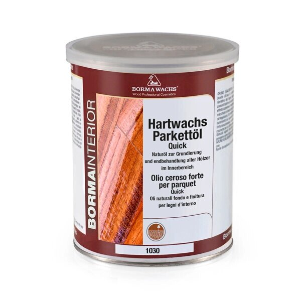 BORMA WACHS (Борма) Паркетное масло с твердым воском Hardwax Parquet Oil 1030 - Матовый 0-5%, 20 л, Производитель: Borma от компании MetSnab - фото 1