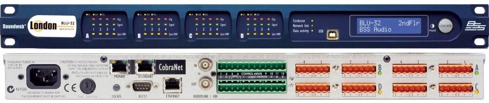 BSS BLU-32 аудио-матрица без процессора, шасси. CobraNet. Установка опциональных карт - до 16 аналоговых или цифровых от компании MetSnab - фото 1