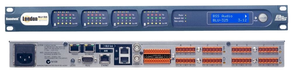 BSS BLU-325 аудио-матрица без процессора, шасси. BLU-link, AVB. Установка опциональных карт - до 16 аналоговых или от компании MetSnab - фото 1