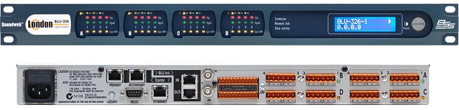 BSS BLU-326 аудио-матрица без процессора, шасси. BLU-link, Dante от компании MetSnab - фото 1