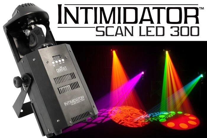 CHAUVET Intimscan LED 300 светодиодный сканер. 1х60Вт светодиод, 8 фиксированных цветов + белый, 7 гобо + открытая от компании MetSnab - фото 1