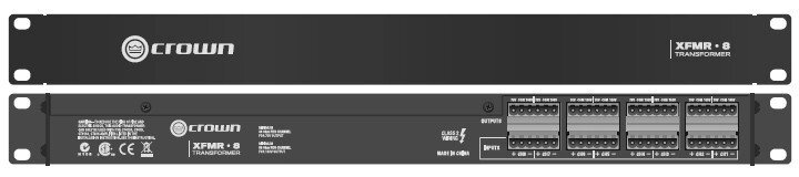 Crown XFMR8 8-канальный блок трансформаторов в рэковом исполнении от компании MetSnab - фото 1