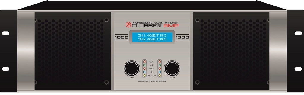 CVGaudio Clubber-1000 Профессиональный усилитель мощности, 2x1000W / 8ohm, 2XLR balance in от компании MetSnab - фото 1