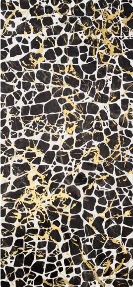 Декор керамогранит Gardenia Orchidea Unique Marmi Infinity Black-Statuario-Gold Decoro Organic 80x180 57830 800x1800 мм от компании MetSnab - фото 1