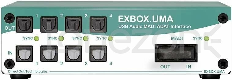 DirectOut EXBOX. UMA. 32-канальный USB аудио интерфейс с четырьмя оптическими портами ADAT и оптическим портом MADI от компании MetSnab - фото 1