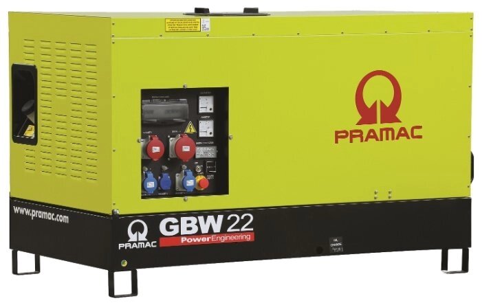 Дизельный генератор Pramac GBW 22 P 400V в кожухе (15800 Вт) от компании MetSnab - фото 1