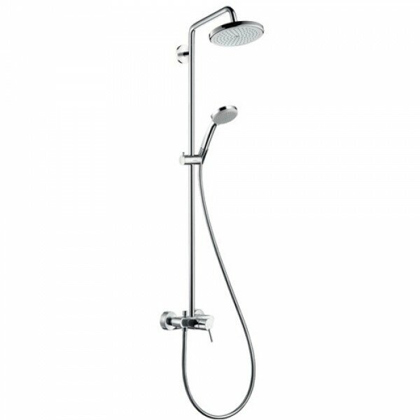 Душевая система Hansgrohe Croma 220 Showerpipe 27222000 от компании MetSnab - фото 1