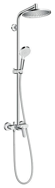 Душевая стойка hansgrohe Crometta S 240 1jet Showerpipe EcoSmart 27269000 хром от компании MetSnab - фото 1