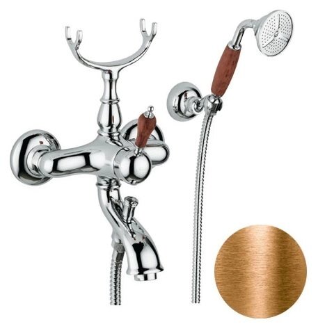 Душевой набор (гарнитур) Nice Funny 6000-3 (bronze, white handle) бронза от компании MetSnab - фото 1