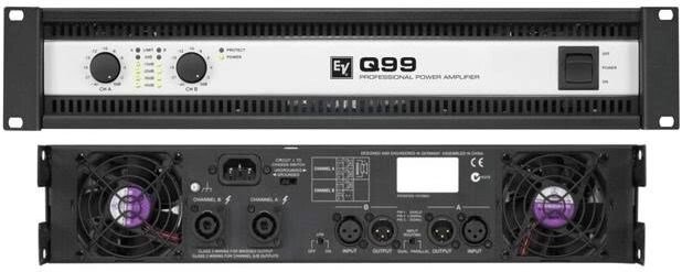 Electro-Voice Q99 усилитель, 2 x 1250 Вт @ 2 Ом, 900 Вт @ 4 Ом, 550 Вт @ 8 Ом, класс H от компании MetSnab - фото 1