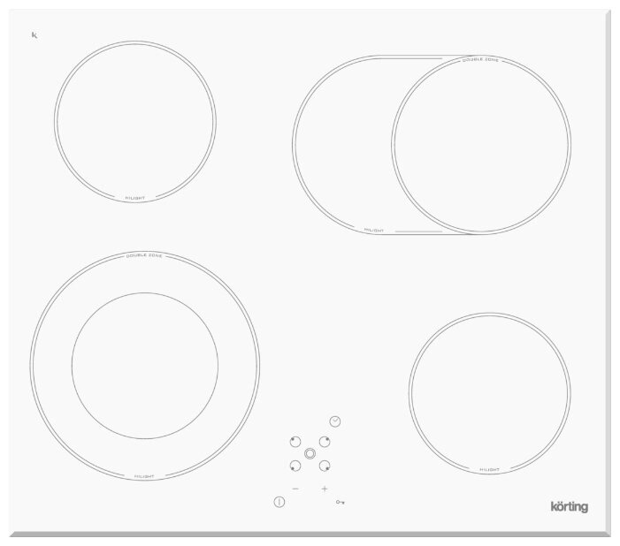 Электрическая варочная панель Korting HK 62051 BW от компании MetSnab - фото 1