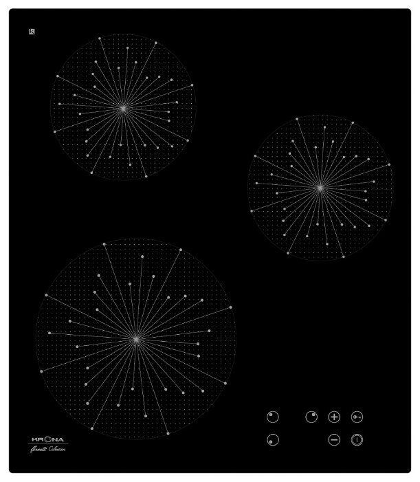 Электрическая варочная панель Krona INIZIO 45 BL от компании MetSnab - фото 1
