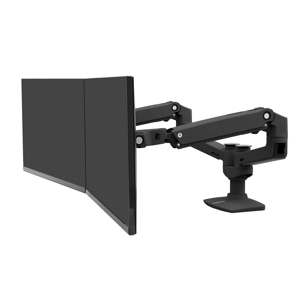 Ergotron LX Dual Side-by-Side Arm Ergotron 45-245-224 (черный) Крепление для двух мониторов от компании MetSnab - фото 1