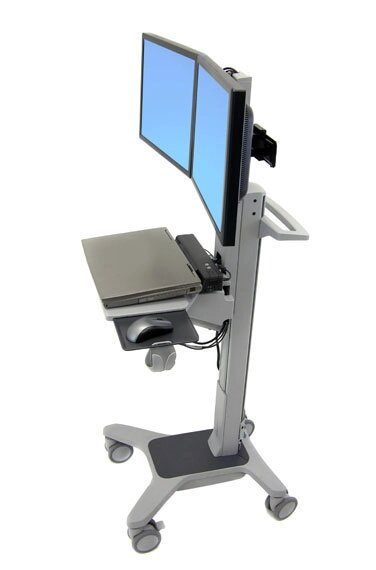 Ergotron Neo-Flex Dual WideView WorkSpace 24-194-055 мобильная рабочая станция для двух мониторов от компании MetSnab - фото 1