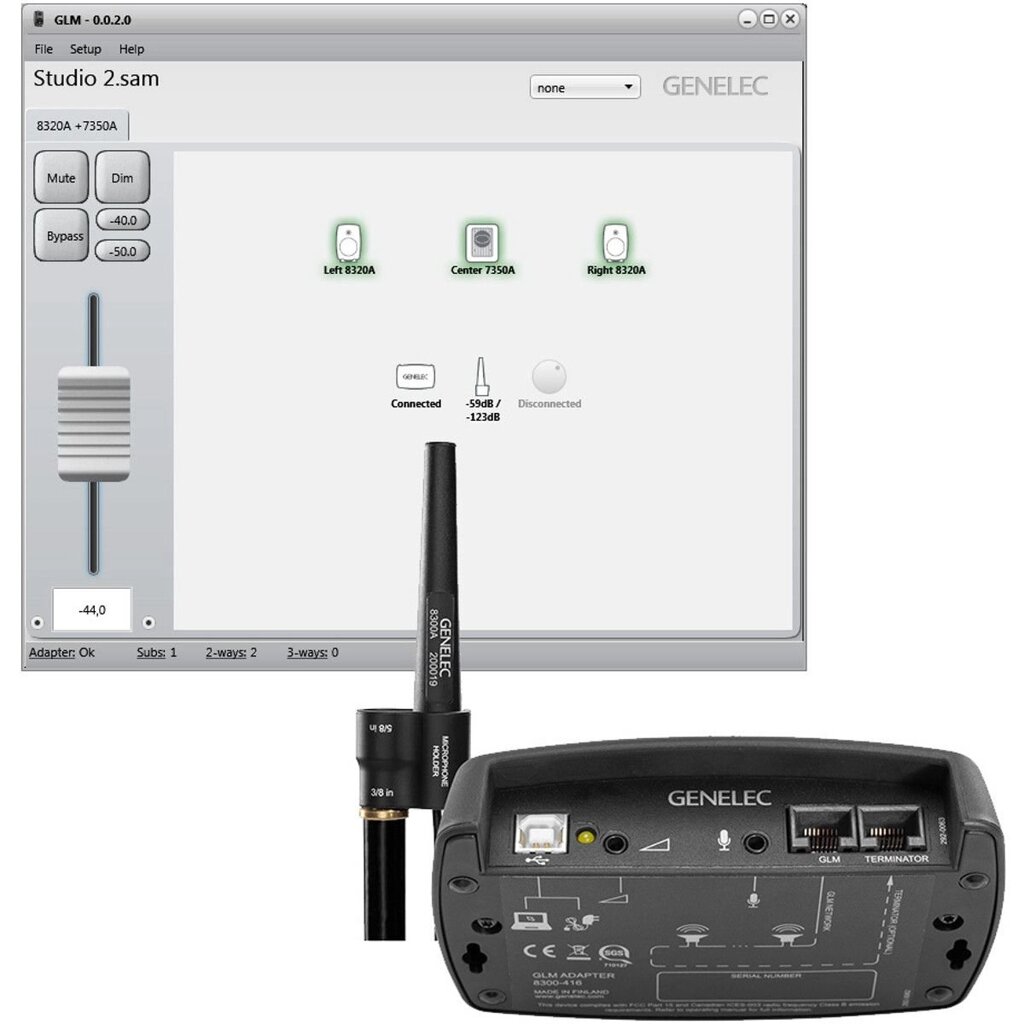 Genelec GLM автокалибратор для SAM мониторов и сабвуферов. С микрофоном, GLM интерфейсом и ПО от компании MetSnab - фото 1