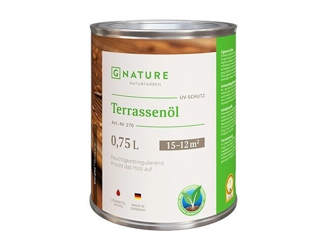 GNature Масло для террас GNature 270 Terrassenöl (Цвет-2083 Пшеничный Объём-10 л.) от компании MetSnab - фото 1