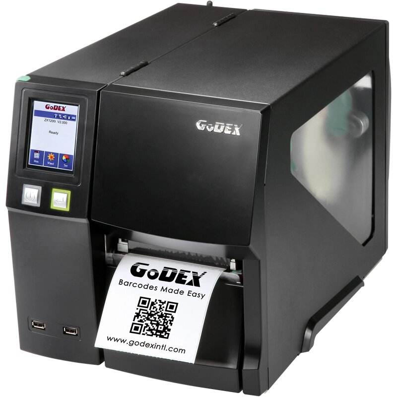 GODEX ZX1200i, промышленный принтер, 200 DPI, и/ф RS232/USB/TCPIP/USB HOST (011-Z2i012-000) от компании MetSnab - фото 1