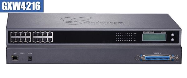 Grandstream Networks Grandstream GXW4216 - IP шлюз. 16xFXS, 1xLAN, (1GbE) Gigabit Ethernet от компании MetSnab - фото 1