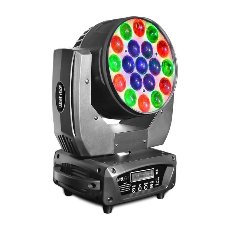 Involight LEDMH1915ZW - LED вращающаяся голова 19x15Вт RGBW 4в1, Зум 6`-65` от компании MetSnab - фото 1