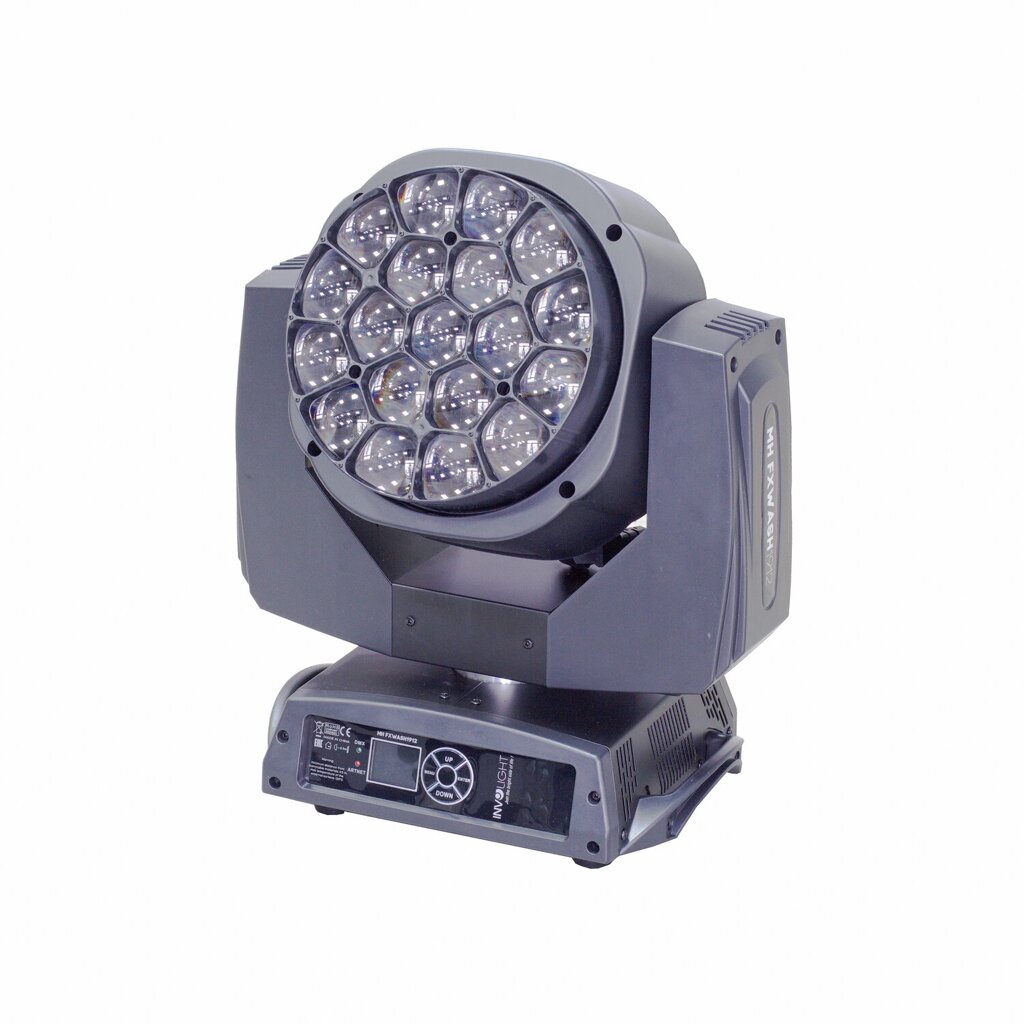 Involight MH FXWASH1912 LED вращающаяся голова 19x12 Вт RGBW 4-в-1, зум 4°-60° от компании MetSnab - фото 1