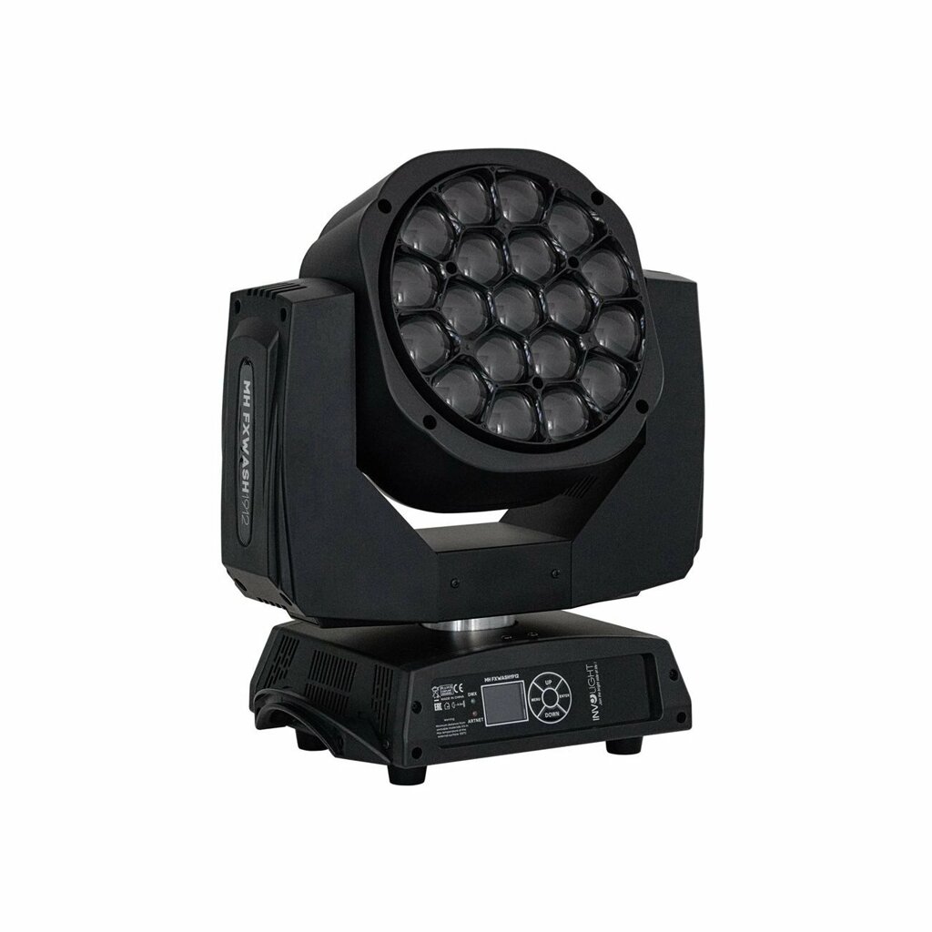 Involight MH FXWASH1912 - LED вращающаяся голова 19x12 Вт RGBW 4в1, зум 4`-60` от компании MetSnab - фото 1