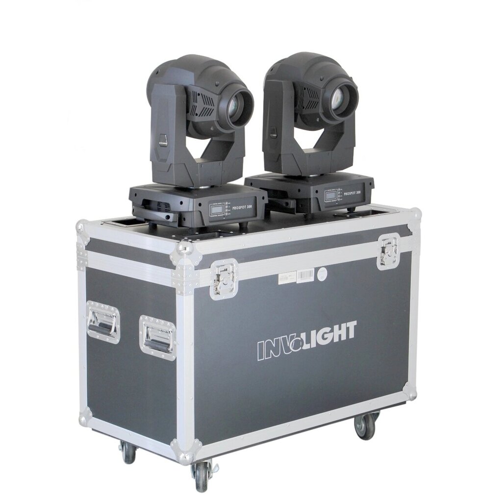 Involight PROSPOT300SET набор из двух вращающихся голов (в кейсе), белый светодиод 120 Вт, DMX-512 от компании MetSnab - фото 1