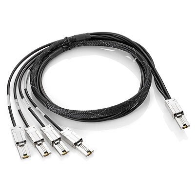 Кабель интерфейсный HP AN975A 2M External Mini-SAS (SFF8088) to 4x1 Mini-SAS (SFF8088) Cable (required for BL537A, от компании MetSnab - фото 1