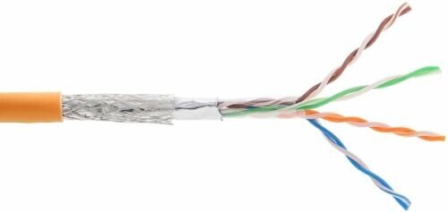 Кабель NikoMax NKL 9300C-OR SF/UTP 4 пары, Кат. 5e, внутренний, LSZH нг (В)-HFLTx, 24 AWG, одножильный, 100МГц, от компании MetSnab - фото 1