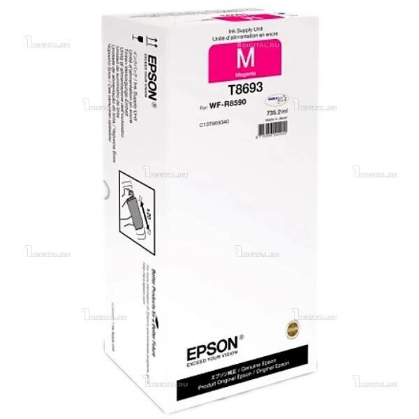 Картридж Epson C13T869340 (T8693) пурпурный повышенной емкости XXL для WorkForce Pro WF-R8590 от компании MetSnab - фото 1