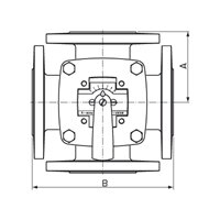 Клапан поворот. 4-ход. фланцевый 4F100 (DN100, Kvs225, PN6, КО-ОХ) от компании MetSnab - фото 1