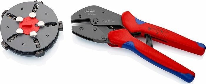 Клещи Knipex MultiCrimp, обжимные, KN-973302, красный, синий от компании MetSnab - фото 1